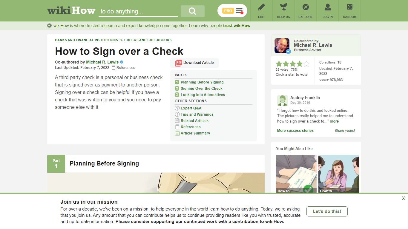 How to Sign over a Check: 12 Steps (with Pictures) - wikiHow