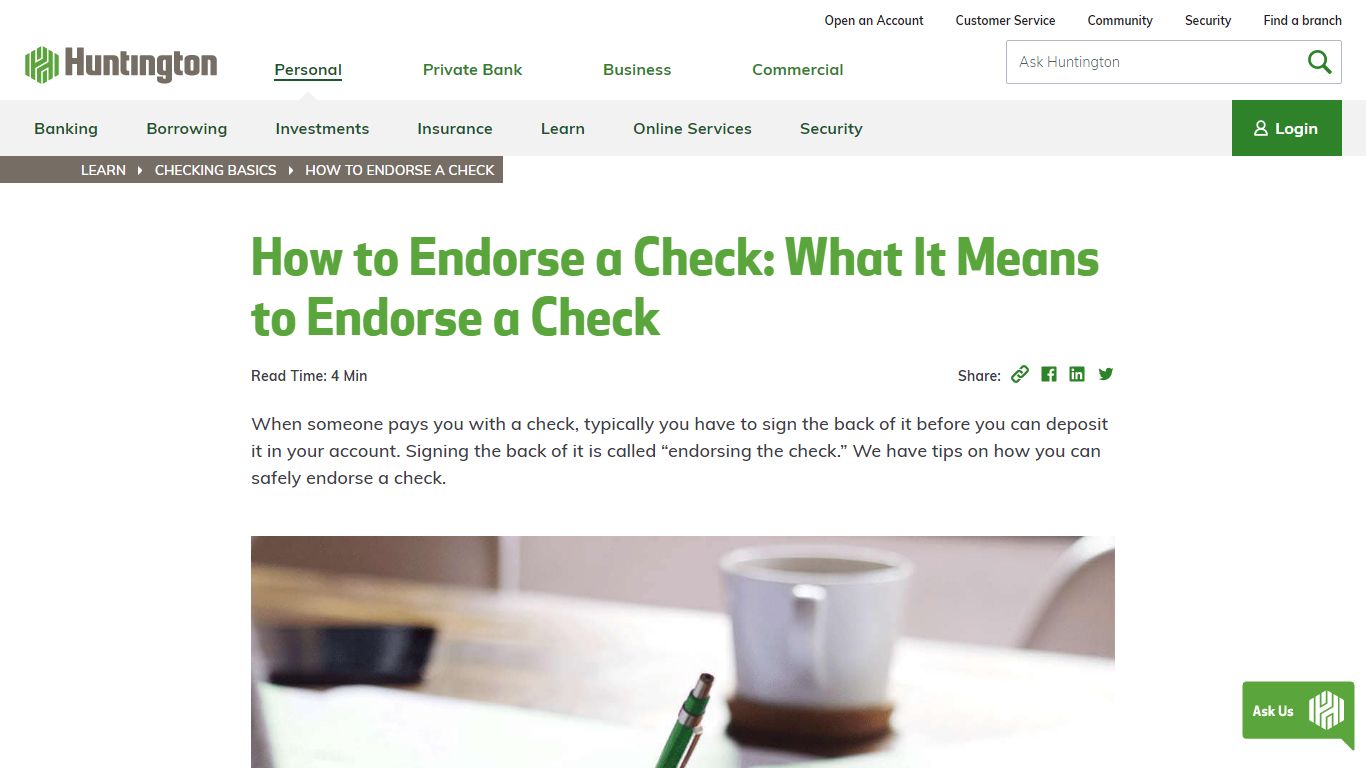 How to Endorse a Check & What Check Endorsement Means