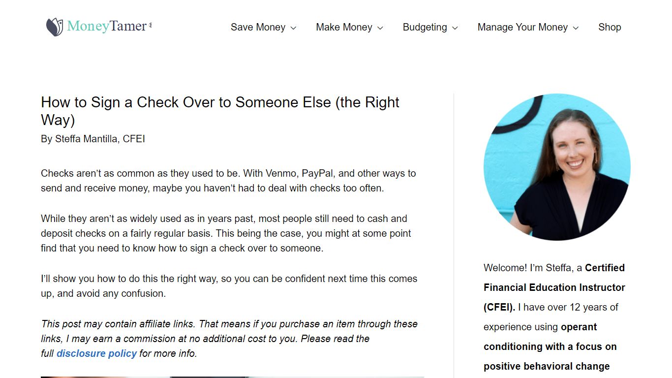 How to Sign a Check Over to Someone Else (the Right Way) - Money Tamer